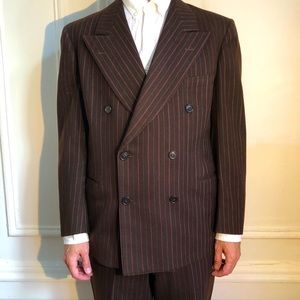 Vintage Double Breasted Wool Suit
